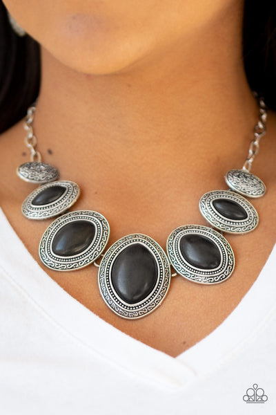 Paparazzi Sierra Serenity Necklace Black - Glitz By Lisa 