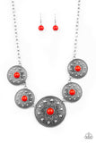 Paparazzi Hey, SOL Sister Necklace Red - Glitz By Lisa 