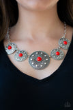 Paparazzi Hey, SOL Sister Necklace Red - Glitz By Lisa 