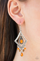 Paparazzi Southern Sunsets Earrings Orange - Glitz By Lisa 