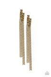 Paparazzi Radio Waves Earrings Brass - Glitz By Lisa 