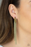 Paparazzi Radio Waves Earrings Brass - Glitz By Lisa 