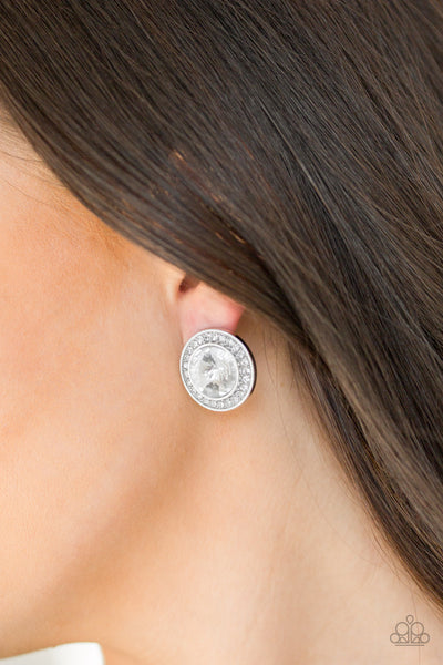 Paparazzi What Should I BLING? Earrings White - Glitz By Lisa 