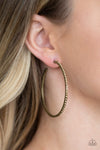 Paparazzi Trending Twinkle Earrings Brass - Glitz By Lisa 