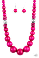 Paparazzi Panama Panorama Necklace Pink