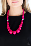 Paparazzi Panama Panorama Necklace Pink - Glitz By Lisa 