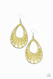 Paparazzi Flamingo Flamenco Earrrings Yellow - Glitz By Lisa 