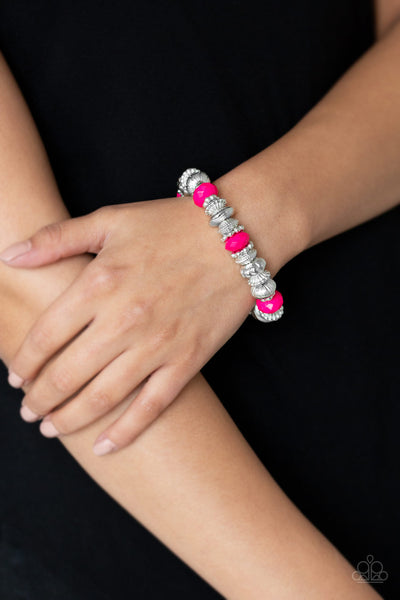 Paparazzi Live Life To The COLOR-fullest Bracelet Pink - Glitz By Lisa 