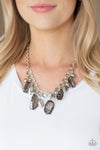 Paparazzi Chroma Drama Necklace Black - Glitz By Lisa 