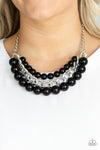 Paparazzi Empire State Empress Necklace Black - Glitz By Lisa 