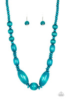 Paparazzi Summer Breezin Necklace Blue - Glitz By Lisa 