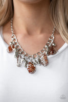 Paparazzi Chroma Drama Necklace Brown - Glitz By Lisa 