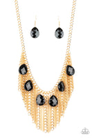 Paparazzi Vixen Conviction Necklace Gold - Glitz By Lisa 