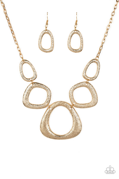 Paparazzi Backstreet Bandit Necklace Gold - Glitz By Lisa 
