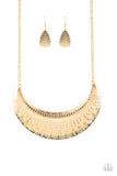 Paparazzi Large As Life Necklace Gold - Glitz By Lisa 