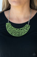 Paparazzi Powerful Prowl Necklace Green - Glitz By Lisa 