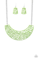 Paparazzi Powerful Prowl Necklace Green - Glitz By Lisa 