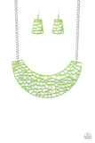 Paparazzi Powerful Prowl Necklace Green - Glitz By Lisa 