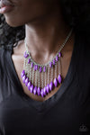 Paparazzi Venturous Vibes Necklace Purple - Glitz By Lisa 