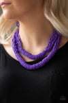 Paparazzi Right As Rainforest Necklace Purple - Glitz By Lisa 