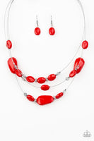 Paparazzi Radiant Reflections Necklace Red - Glitz By Lisa 