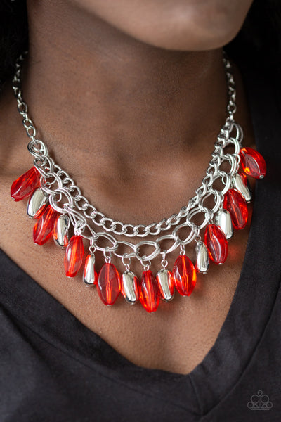 Paparazzi Spring Daydream Necklace Red - Glitz By Lisa 