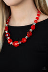 Paparazzi Dine and Dash Necklace Red - Glitz By Lisa 