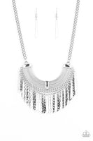 Paparazzi Impressively Incan Necklace Silver - Glitz By Lisa 