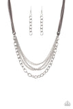 Paparazzi Free Roamer Necklace Silver - Glitz By Lisa 