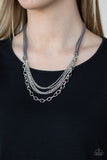 Paparazzi Free Roamer Necklace Silver - Glitz By Lisa 