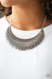 Paparazzi Large As Life Necklace Silver - Glitz By Lisa 