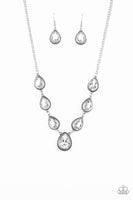 Paparazzi Socialite Social Necklace White - Glitz By Lisa 