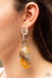 Paparazzi A HAUTE Commodity Yellow Earrings - Glitz By Lisa 