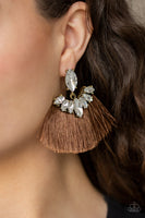 Paparazzi Formal Flair Earrings Brown - Glitz By Lisa 