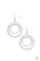 Paparazzi Spotlight Shout Out Earrings White - Glitz By Lisa 