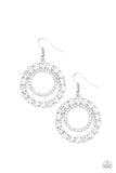 Paparazzi Spotlight Shout Out Earrings White - Glitz By Lisa 