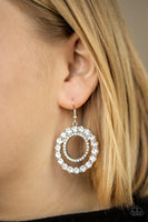 Paparazzi Spotlight Shout Out Earrings White - Glitz By Lisa 