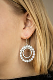 Paparazzi Spotlight Shout Out Earrings White - Glitz By Lisa 