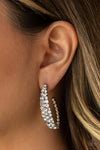 Paparazzi A GLITZY Conscience Earrings White - Glitz By Lisa 