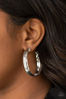 Paparazzi Hoop Wild Earrings Silver - Glitz By Lisa 