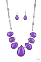 Paparazzi Drop Zone Necklace Purple - Glitz By Lisa 