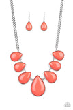 Paparazzi Drop Zone Necklace Orange - Glitz By Lisa 