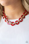Paparazzi Fashionista Fever Necklace Red - Glitz By Lisa 