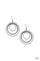 Paparazzi Rippling Refinement Earrings - Black - Glitz By Lisa 