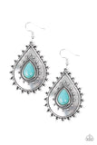 Paparazzi Desert Drama Earrings Blue - Glitz By Lisa 