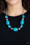 Paparazzi Ice Melt Necklace- Blue - Glitz By Lisa 
