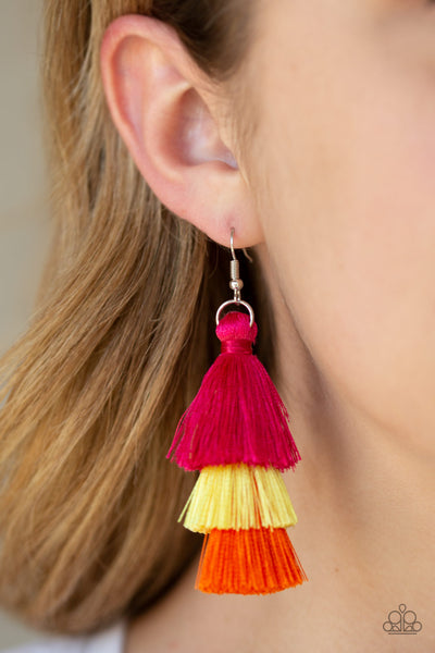 Paparazzi Hold On To Your Tassel! Earrings Multi - Glitz By Lisa 