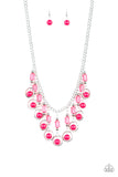 Paparazzi Cool Cascade Pink Necklace - Glitz By Lisa 