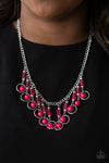 Paparazzi Cool Cascade Pink Necklace - Glitz By Lisa 