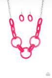Paparazzi Turn Up The Heat Necklace Pink - Glitz By Lisa 